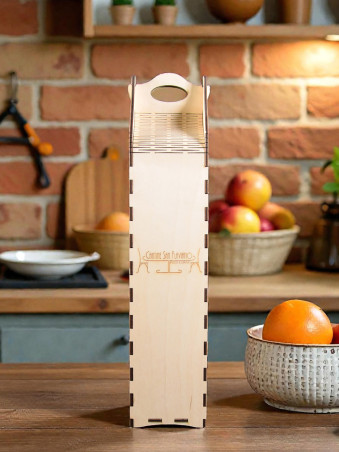 Cassetta bottiglia in legno