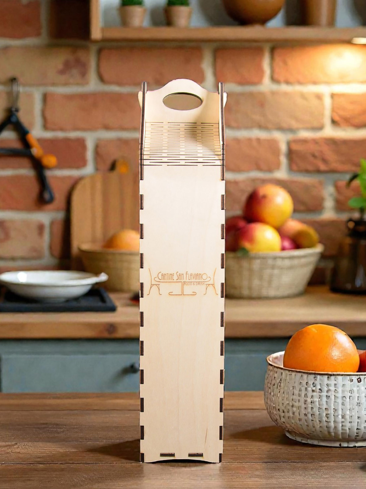 Cassetta bottiglia in legno