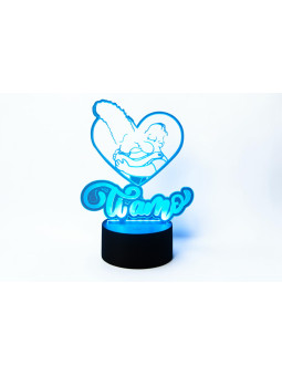 Lampada da tavolo San Valentino in plexiglass con base luminosa