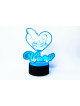 Lampada da tavolo San Valentino in plexiglass con base luminosa