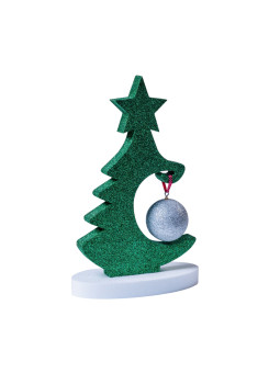 Albero di Natale in polistirolo glitterato con diverse colorazioni