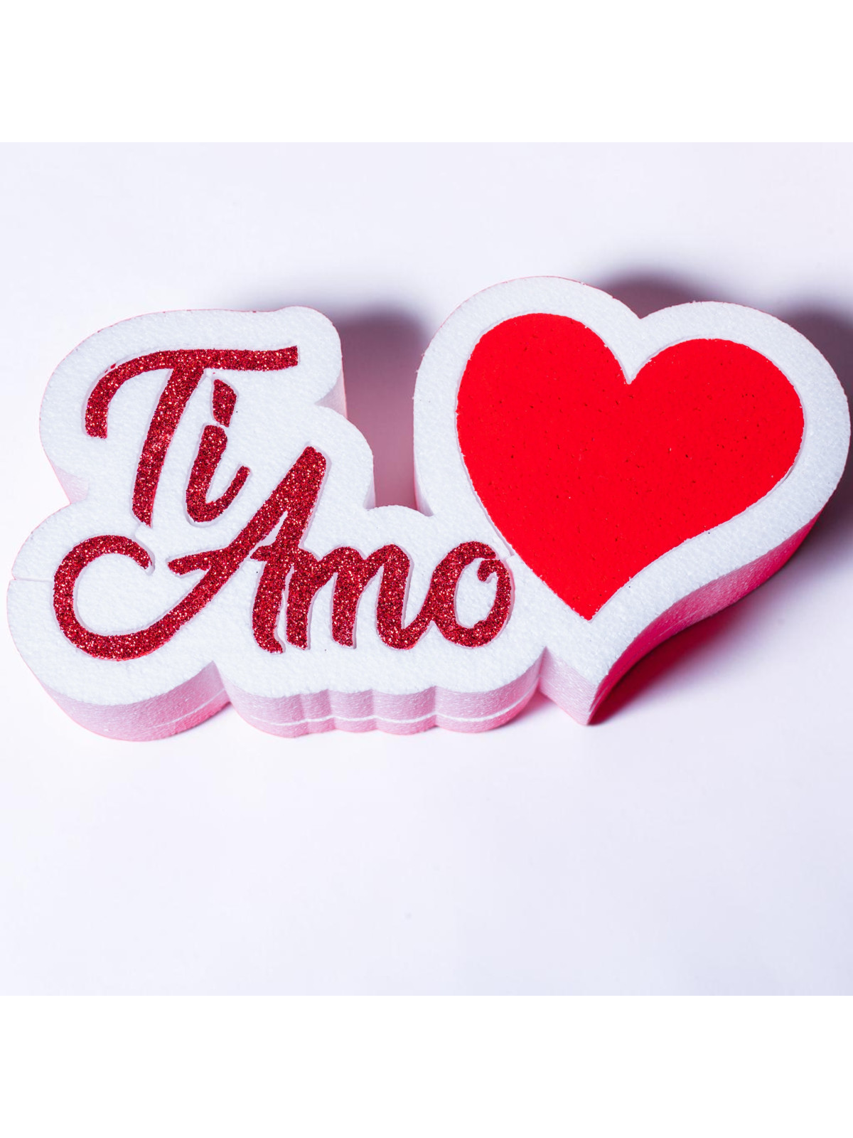 ti amo con cuore in polistirolo