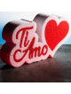 ti amo con cuore in polistirolo
