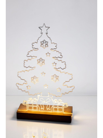 albero di natale in plexiglas con base luminosa