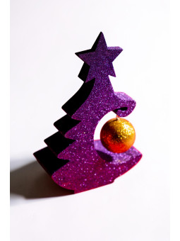 Albero di Natale in polistirolo glitterato con diverse colorazioni